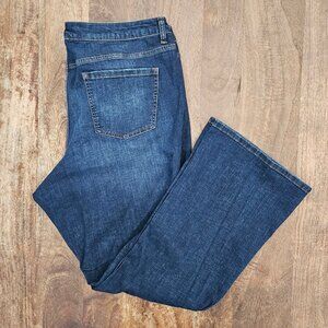 Lane Bryant Jeans Womens Plus 24 Regular Distressed Low Rise Boot Cut